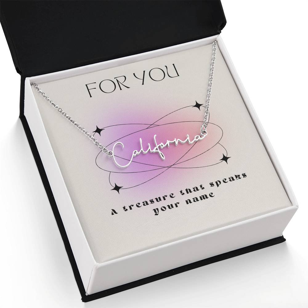 Personalized Signature Style Name Necklace