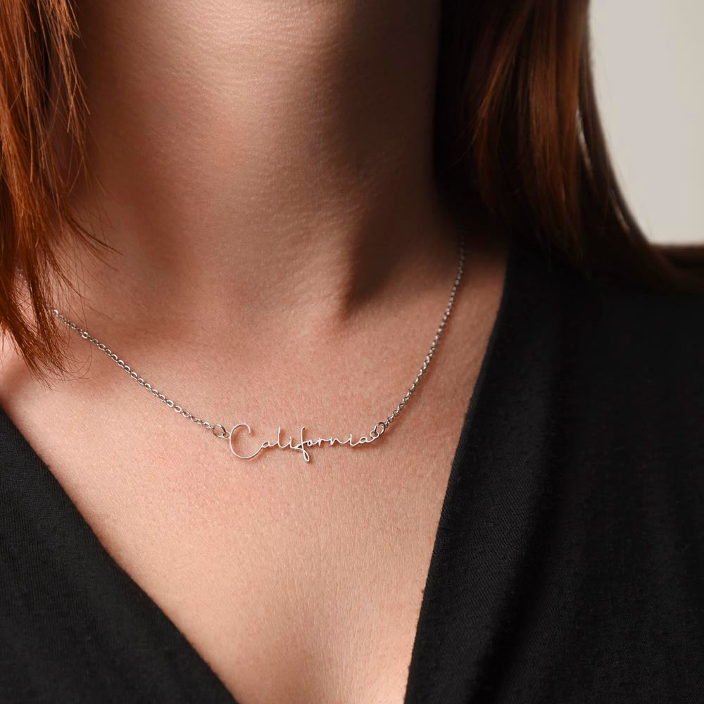 Personalized Signature Style Name Necklace