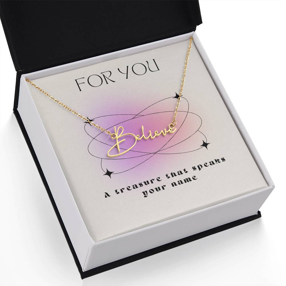 Personalized Signature Style Name Necklace