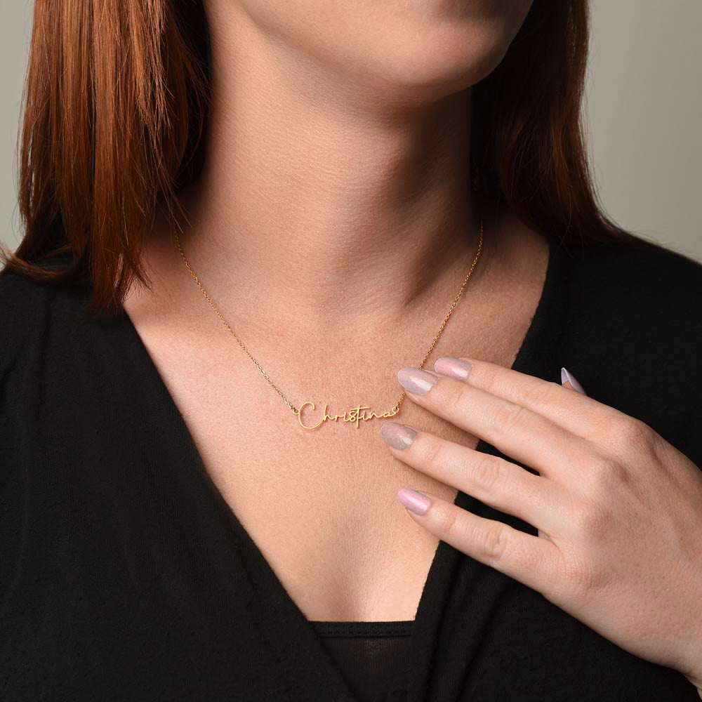 Personalized Signature Style Name Necklace