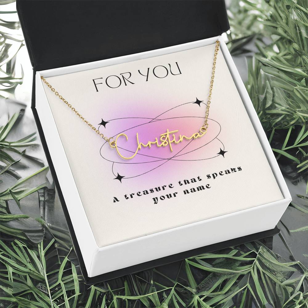 Personalized Signature Style Name Necklace