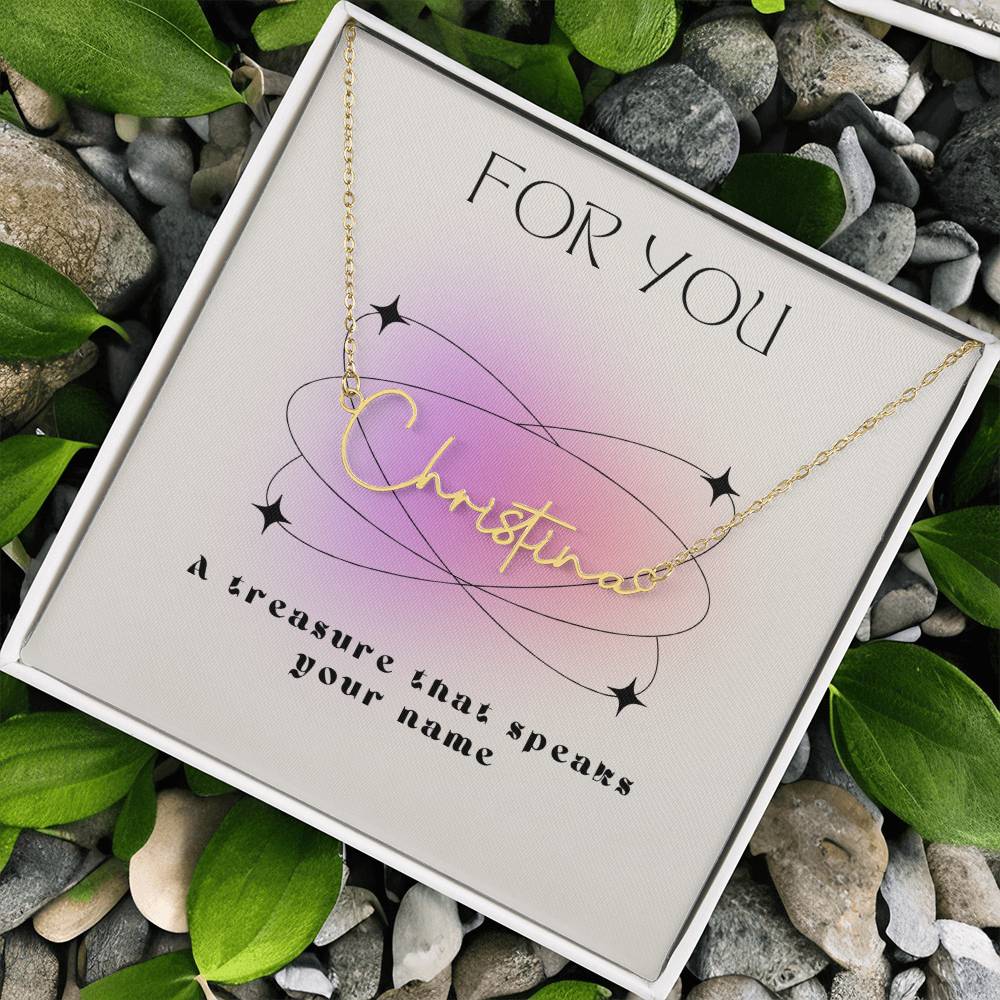 Personalized Signature Style Name Necklace