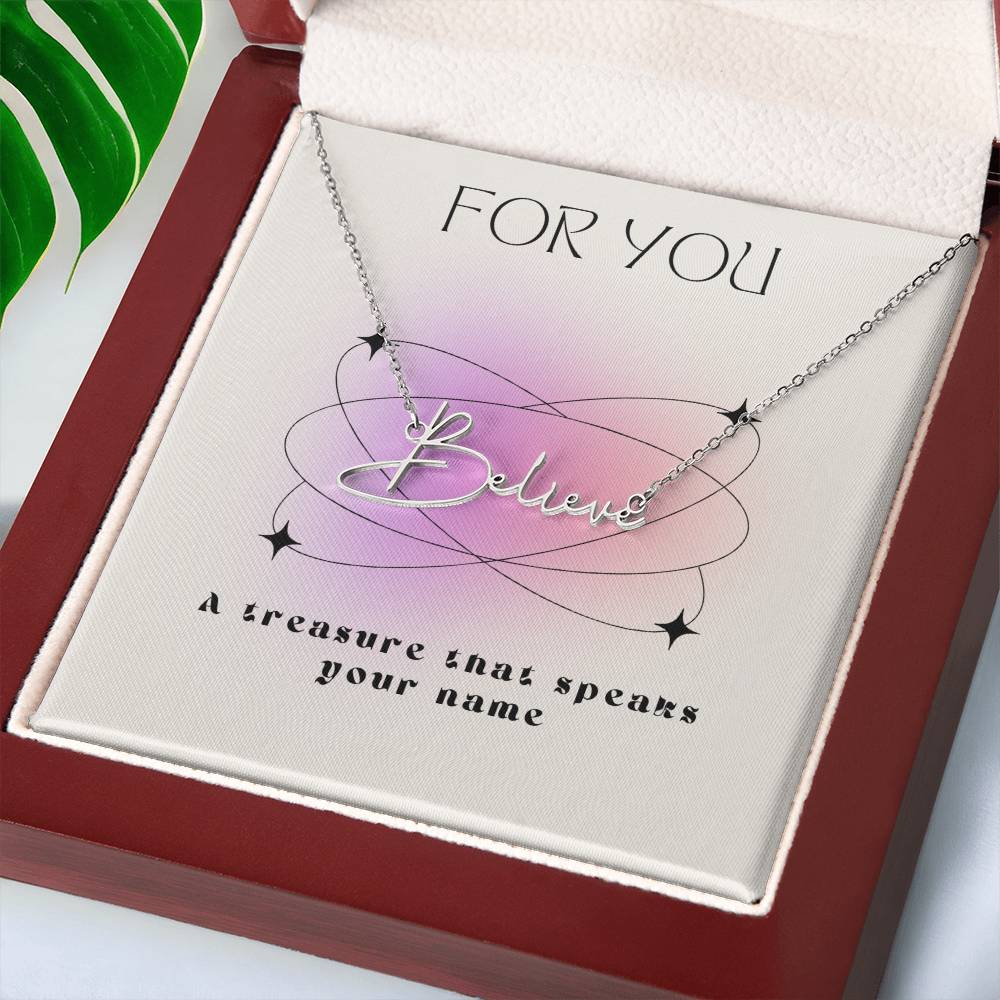 Personalized Signature Style Name Necklace