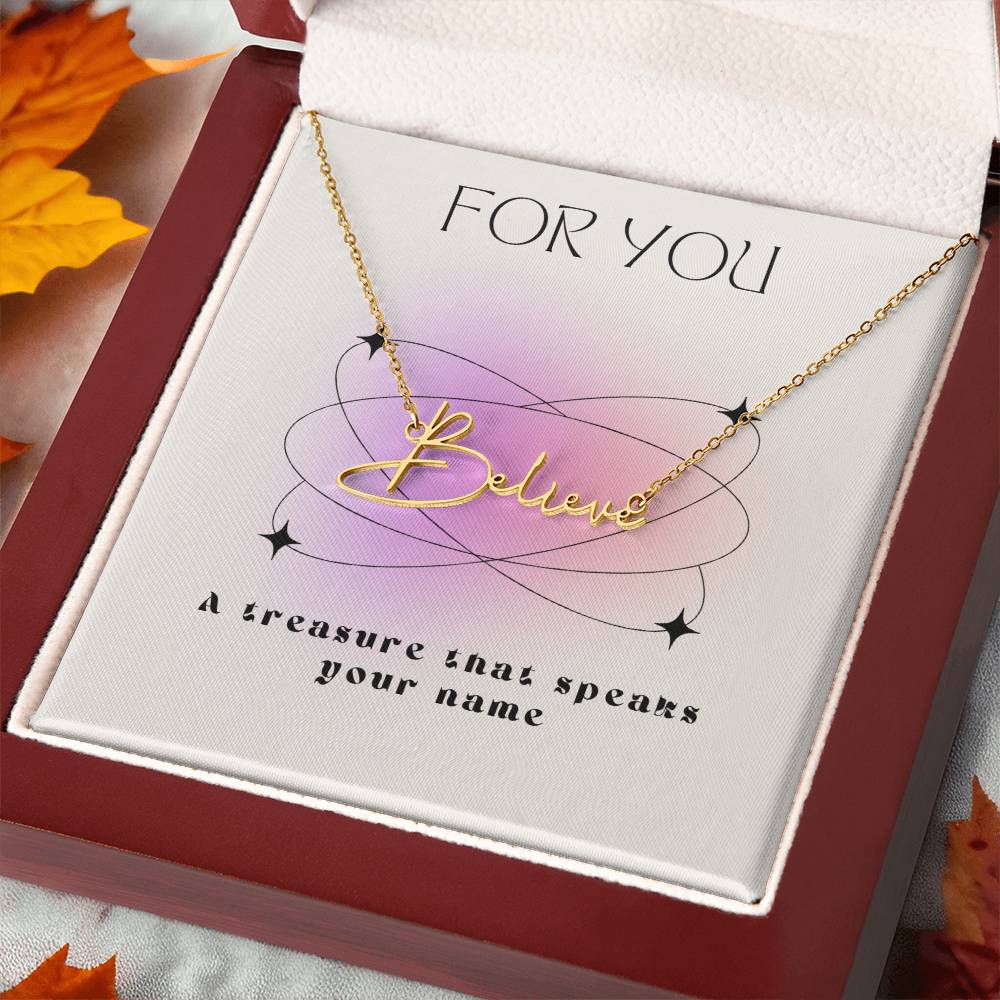 Personalized Signature Style Name Necklace